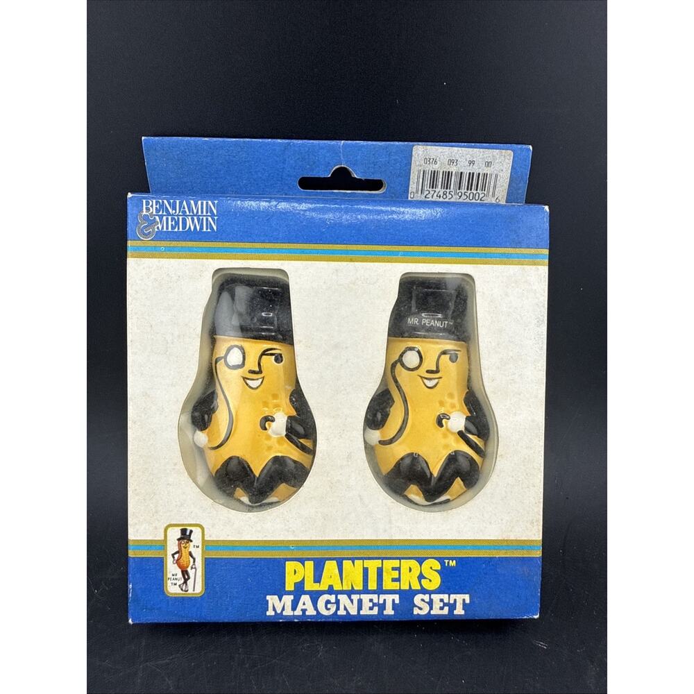 Vintage Planters Mr Peanut Magnet Set Benjamin Medwin Advertising